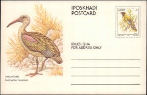 South Africa, Ciskei, Government Postal Card, Birds