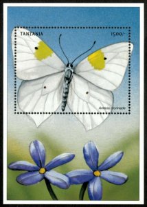Tanzania 1999 - Butterflies, White Angled-Sulphur - Souvenir Sheet - 1967 - MNH