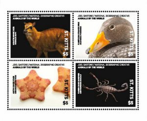 St. Kitts 2017 - Nat Geo Animals of the World - Sheet of 4 Stamps - MNH