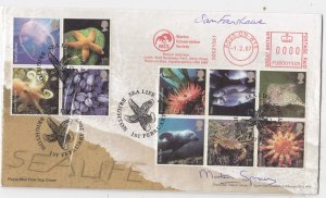 GB 2007 Sea Life FDC With Special Pmk Signed Martin Spray Marine Conserv BP6750