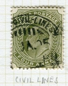 INDIA; Fine POSTMARK on early Ed VII issue used value, Civil Lines