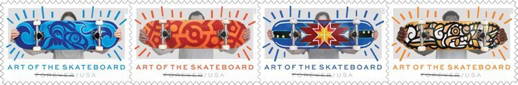 #5763 - 5766 2023 Art of the Skateboard Strip/4 - MNH