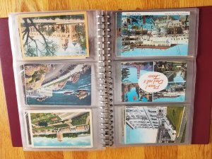 180 Vintage Post Cards in Post Card Binder(HP09)