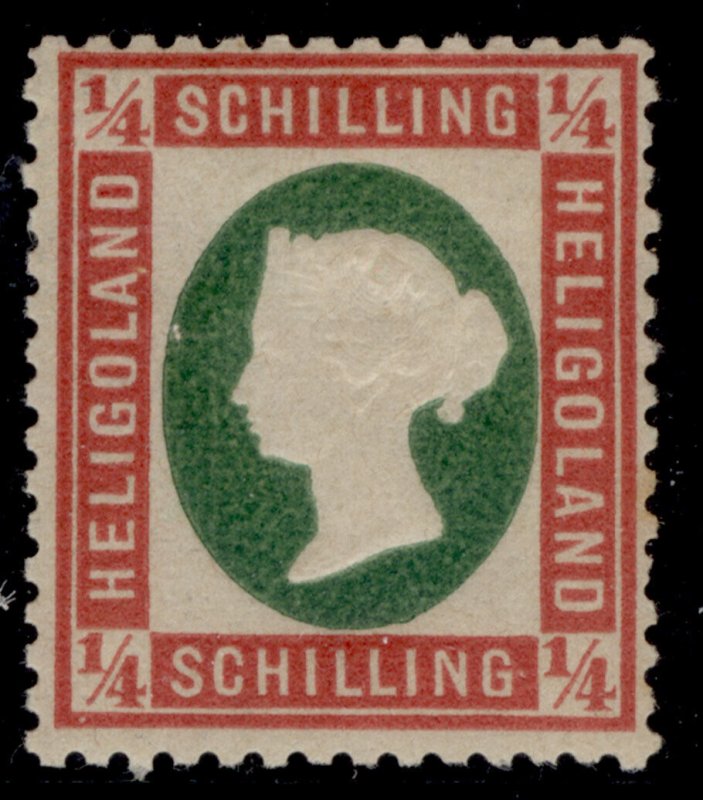 HELIGOLAND QV SG5, ¼sch rose & green, M MINT. Cat £35.