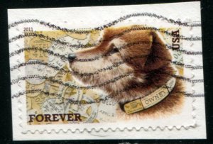 4547 US (44c) Owney the Postal Dog SA, used on paper