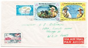 NEW HEBRIDES cover postmarked Vila, 1 Dec. 1967 - air mail to USA