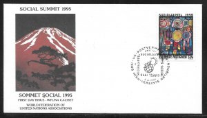 UN Vienna 179 Social Summit WFUNA Cachet FDC First Day Cover