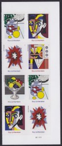 US 5792-5796 5796b Roy Lichtenstein F plate block 8 LR MNH 2023