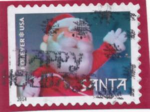 USA 2014 Scott 4948 used -  (49c) Rudolph the Red-Nosed Reindeer, Santa Claus