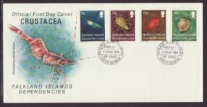 Falkland Islands Dependencies 1L76-9 Crustaceans U/A FDC 