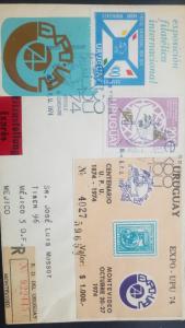 L)1974 URUGUAY, INTERNATIONAL PHILATELIC EXHIBITION, CENTENARY 1874 - 1974