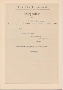 Telegram Germany 1934 - Schmuckblatt Telegramme Nazi Party Rallies 1933 - Swast