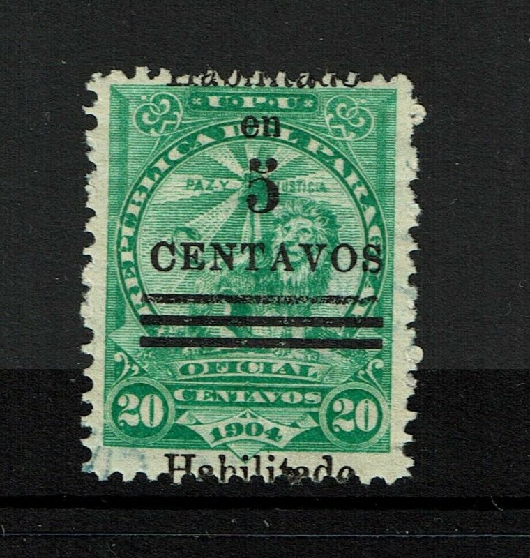 Paraguay SC# 133 Used / Shifted Overprint - S11783