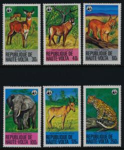 Upper Volta 506-11 MNH WWF, Animals, Elephant, Leopard, Antelope