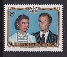 Luxembourg   #662    MNH   1981  Royal wedding