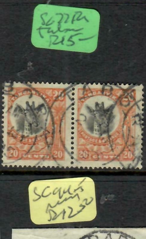 TANGANYIKA  (P2305B)  GIRAFFE  20C  PR     SG 77   TABORA CDS        VFU