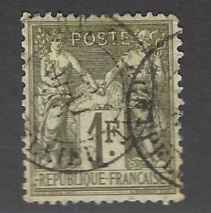 France SC#76 Type 1 Used F-VF hr...Worth a Close Look!