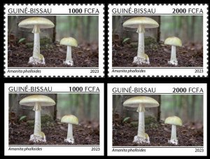 GUINEA BISSAU 2023 SET 2X 2V 1000F & 2000F &IMPERF - MUSHROOMS MUSHROOM MNH-