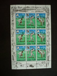 Stamps - Jamaica - Scott# 268B - Mint Hinged Sheet of 9 Stamps