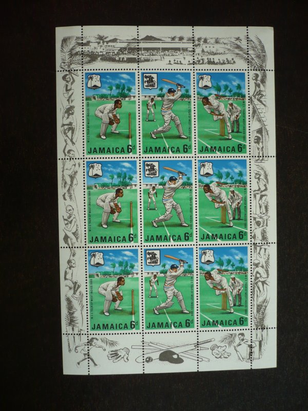 Stamps - Jamaica - Scott# 268B - Mint Hinged Sheet of 9 Stamps