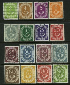 Germany Scott #670-#685 Complete Set of 16 Used