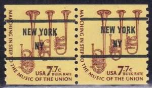 Precancel - New York, NY PSS 1614-81 Coil Gap Pair - MNH