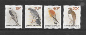 BIRDS - SOUTH AFRICA-BOPHUTHATSWANA #228-31 BIRDS OF PREY MNH