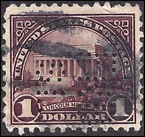 571 Used... Perfin... SCV $0.80