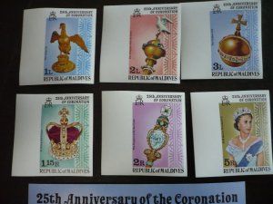 Stamps-Maldives -Scott#743-749-Mint Never Hinged Set of 6+Souvenir Sheet Imperf