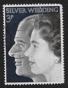 Great Britain #683 3p Queen Elizabeth II & Prince Philip ~ Used