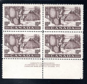 301 Scott - 10c black brown, PB1, MNHOG, VF, Drying Skins, Canada Postage Plate