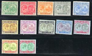 St. Kitts-Nevis Scott #24-35'unused, original gum, hint of hinge removal