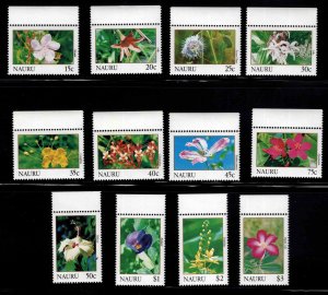 NAURU Scott 380-392 MNH** FLOWER stamp set
