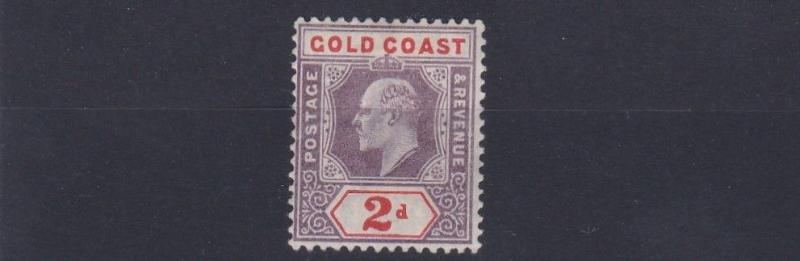 GOLD COAST   1904 - 06       SG 51      2D  PURPLE &  ORANGE RED       MH   