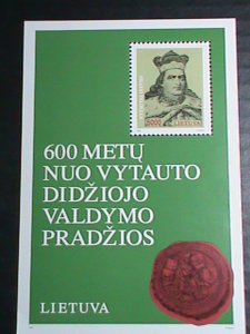 Latvia  Stamp:1992, 600 Anniversary -mnh-S/S sheet-rare