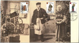 63468 - BELGIUM - POSTAL HISTORY: set of 3 MAXIMUM CARD 1975 - ETHNIC Costumes-