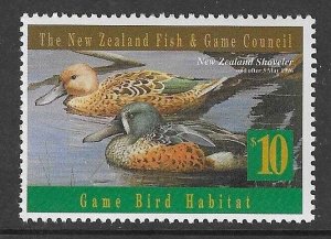 NEW ZEALAND 1995 GAME FISH $10 MNH