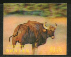 Bhutan 1970 Water buffalo Wild Life Animals Exotica 3D Stamp Sc 116e MNH # 3796