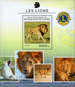 Lions Stamp Panthera Leo Wild Animal Souvenir Sheet MNH #10706 / Bl.2436