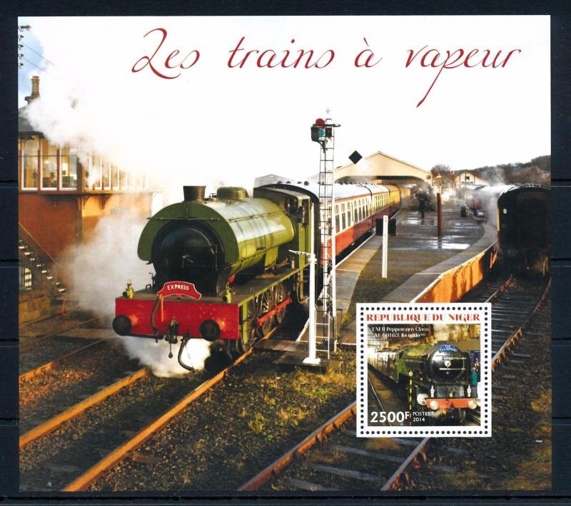 [61492] Niger 2014  Railway Train Eisenbahn Chermin De Fer Souvenir Sheet MNH