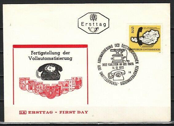 Austria, Scott cat. 937. Telephone Systen. First day cover. ^