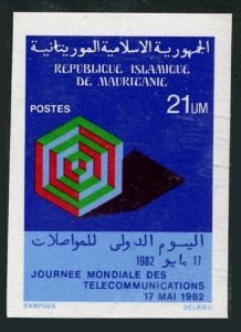 Mauritania 513 imperf,MNH.Michel 756B. 14th World Telecommunications Day,1982.