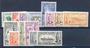 Falkland Islands 1952 Set SG172/185 Mounted Mint