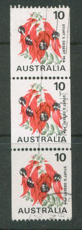Australia SG 468d  VFU   Coil Stamp strip of three