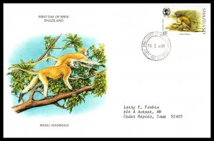 Swaziland 539 Monkey Typed FDC