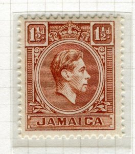 JAMAICA; 1938 early GVI issue fine Mint hinged 1.5d. value