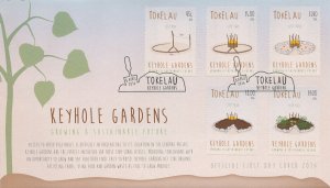 Tokelau Stamps 2016 FDC Keyhole Gardens Growing a Sustainable Future 5v Set