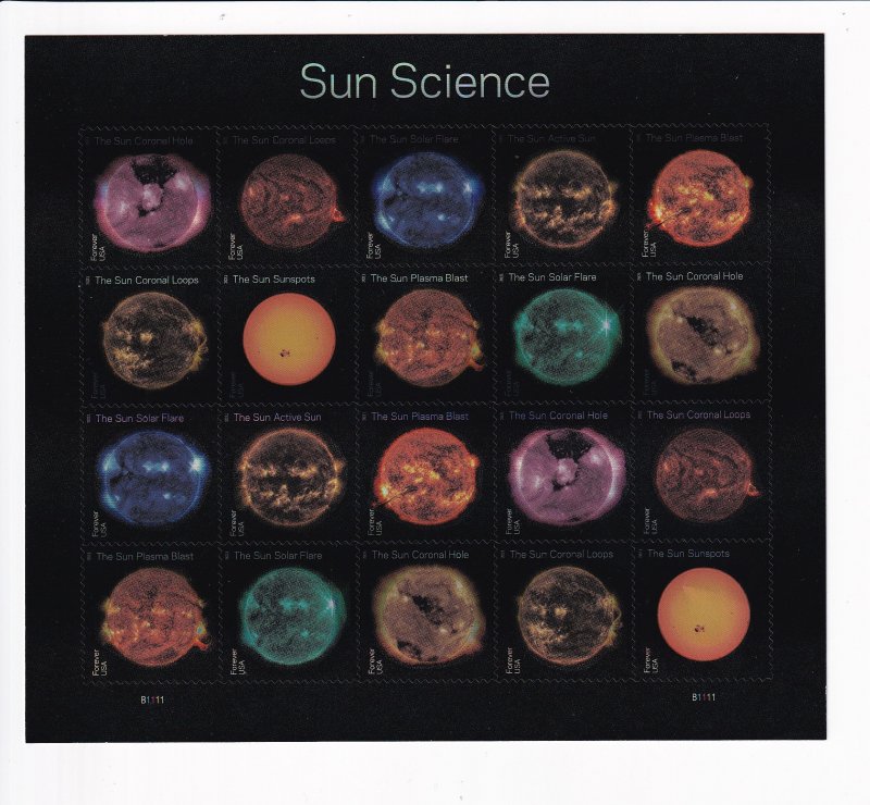 U.S.: Sc #5598-5607, Sun Science, Forever Stamps, MNH, Sheet of 20