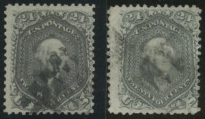 #78B 24c 1863 (DARK GRAY) F-VF USED BV3506