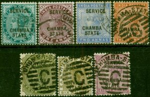 Chamba 1887-90 Set of 7 to 8a SG01-013 Fine Used